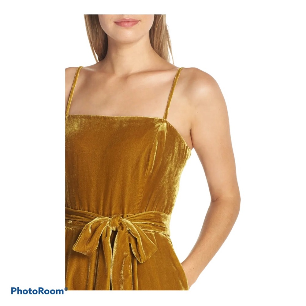 JCrew Velvet Jumpsuit with Tie - Picture 4 of 8